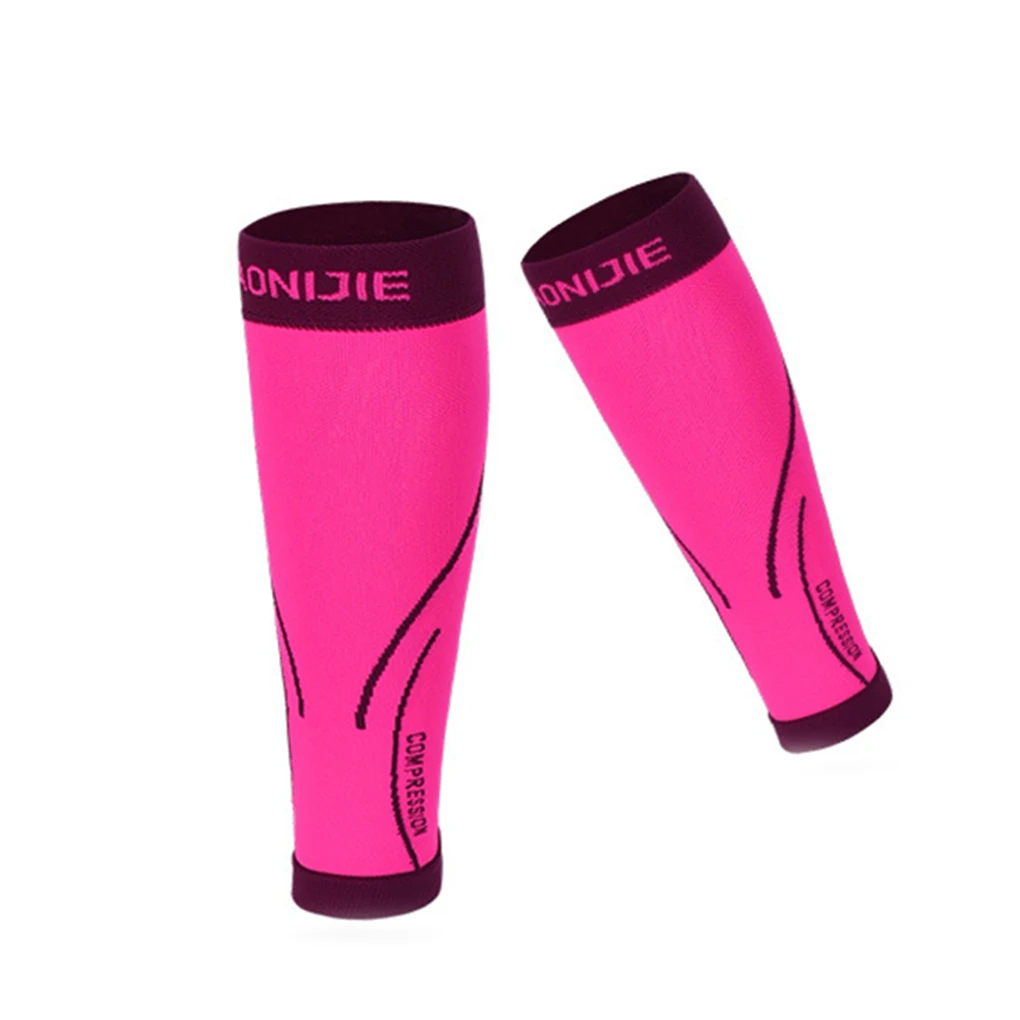 rose red M L A0NIJIE, 1 пара, мужские спортивные Леггинсы, женские, Анти-усталость, компрессионные, для голени, поддержка, унисекс, гетры, для бега, колготки, бандаж - Цвет: rose red M L
