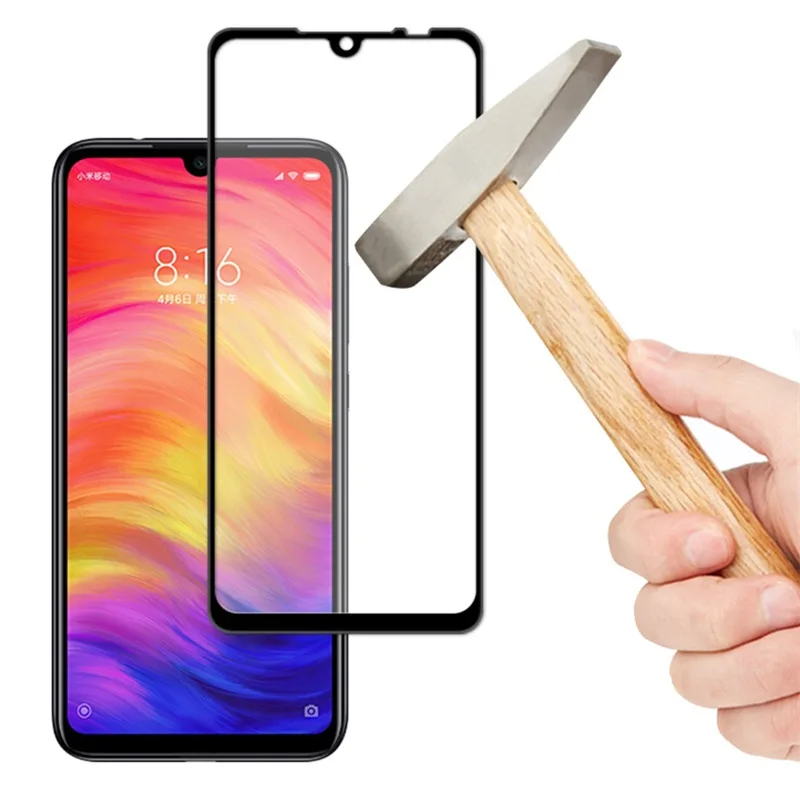 2 шт закаленное стекло для Xiaomi Redmi note 7 полное покрытие экрана протектор на