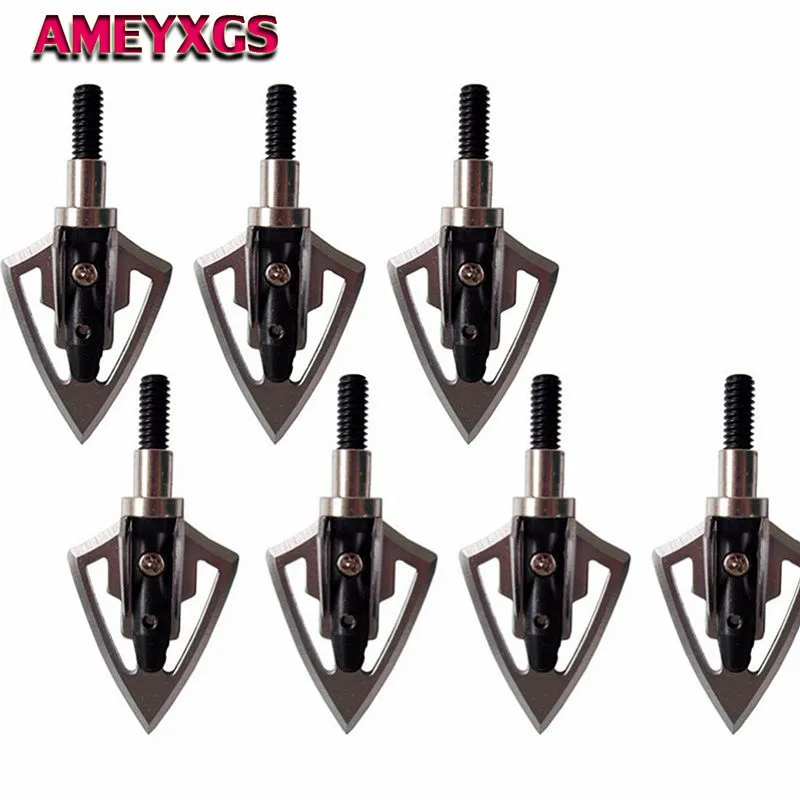 6/12Pcs 100 Grain Archery Fixed Blades Broadheads Sharp Arrowheads Arrow Point Tips Arrow Outdoor Hunting Shooting Accessories 10pcs bow fishing arrowheads boardhead archery bowfishing tip point fish tools 2 fixed blades for outdoor shooting accessories