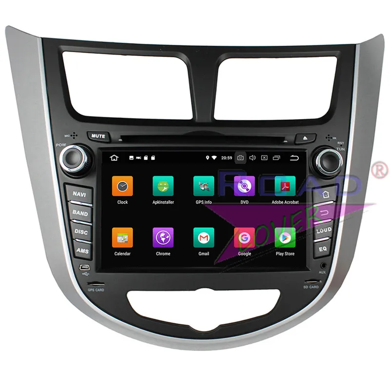 Roadlover Android 9 0 автомобильный DVD-плеер видео для Hyundai Verna Accent Solaris 2011-2012 Стерео GPS