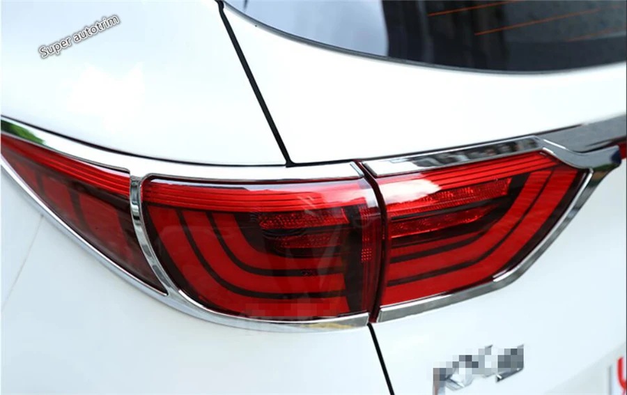 

Lapetus Chrome Rear Tail Lights Trunk Lamp Cover Trim 4 Piece Fit For KIA Sportage 2016 2017 2018 ABS Accessories Exterior
