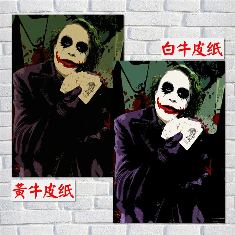 Художественный постер joker 1 из крафт-бумаги для бара кафе декоративная брендовая