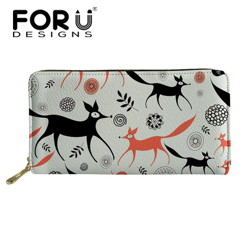 FORUDESIGNS/повседневные женские Кошельки и портмоне для девочек с милым принтом