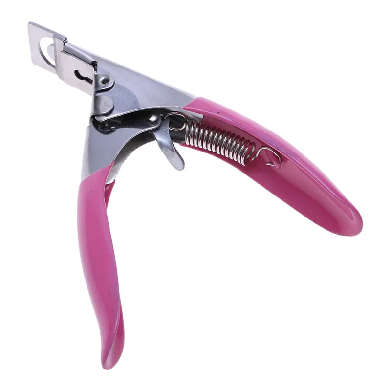 Розовый резак для ногтей акриловый УФ гель инструмент маникюра|nail art edge cutter|false nail