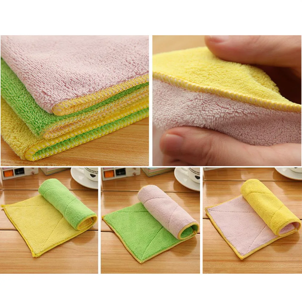 Смешанный цвет полотенце для чистки автомобиля из микрофибры loth Duster 25*25 см дома
