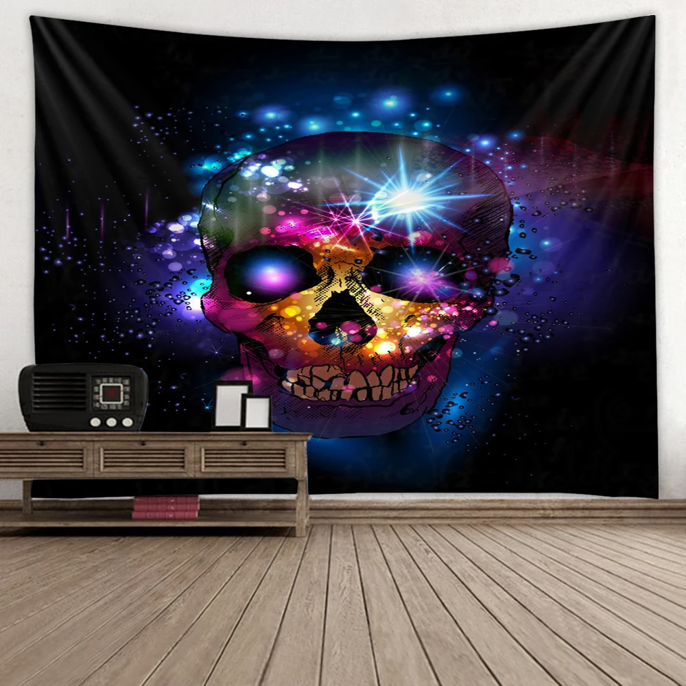 Панк Богемия череп психоделический гобелен звездное небо настенный Tapiz хиппи из