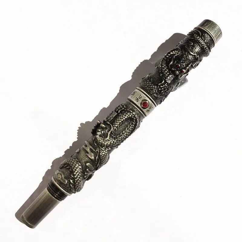 Винтажная Роскошная Шариковая ручка Jinhao с двумя искусственными жемчужинами