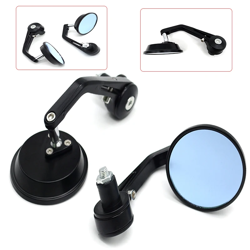 Motorcycle Back View Mirror Bicycle Rearview Moped Side Rearviews Bar end Round for Kawasaki ZX6R ZX7R ZX10R | Автомобили и