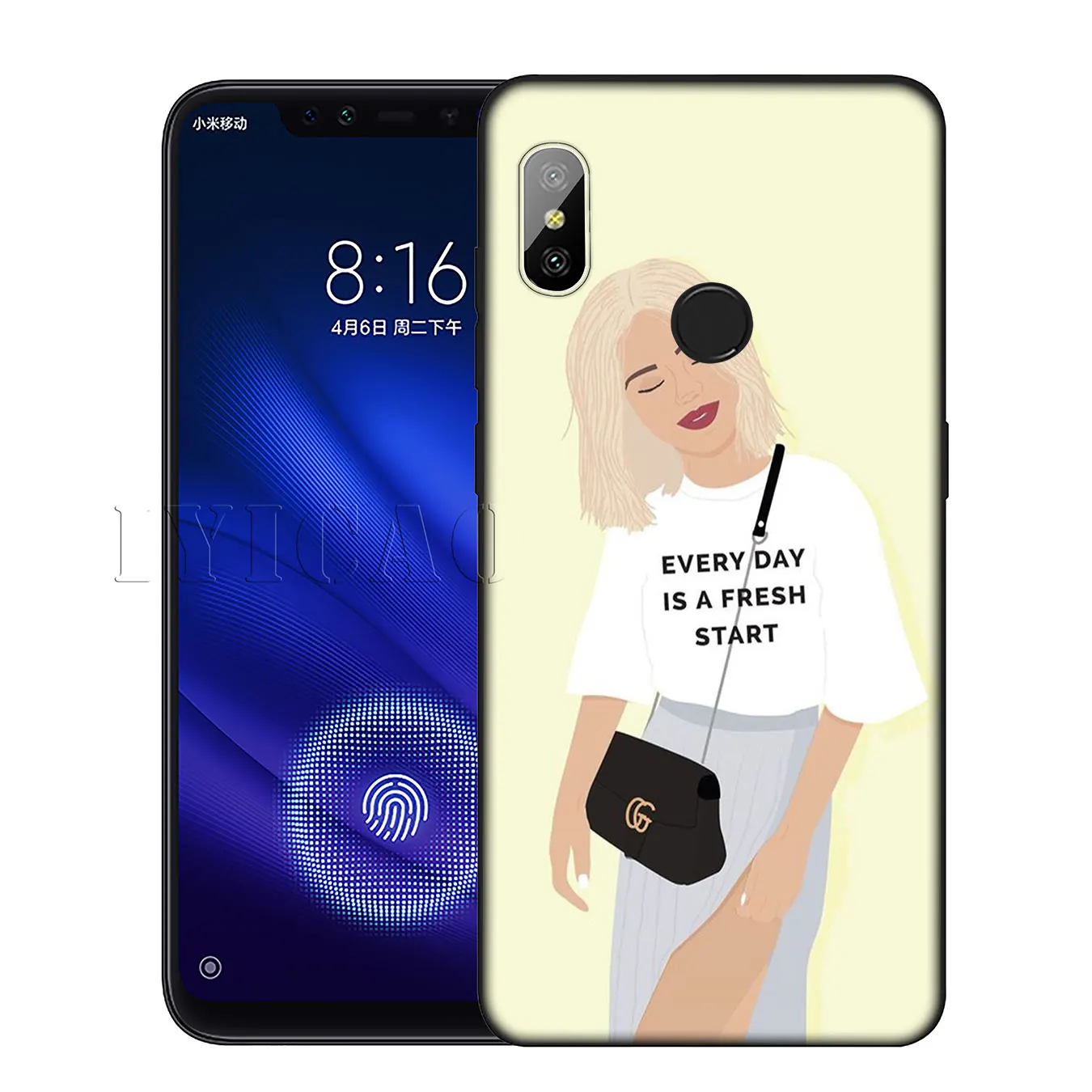 IYICAO феминистский логотип Милые Силиконовые Мягкий чехол для Xiaomi Redmi 6A 5A Note 7 4 4X5