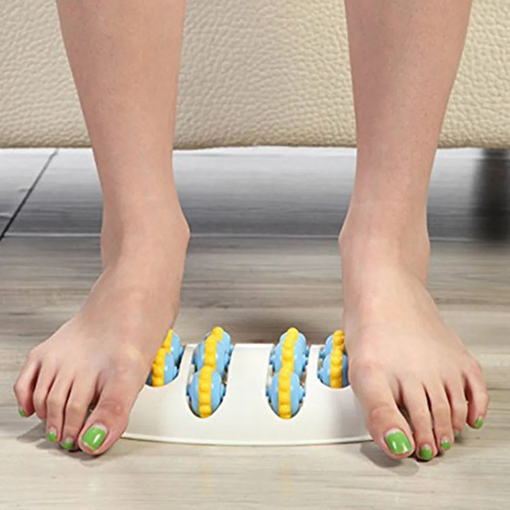 Массажный акупрессурный коврик для ног искусственный роликовый точечный