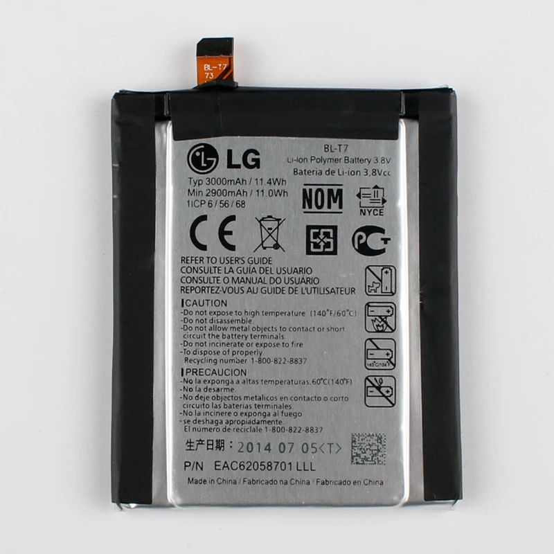 Оригинальный аккумулятор для LG G2 LS980 VS980 D800 D801 D802 3000 мАч|Аккумуляторы мобильных