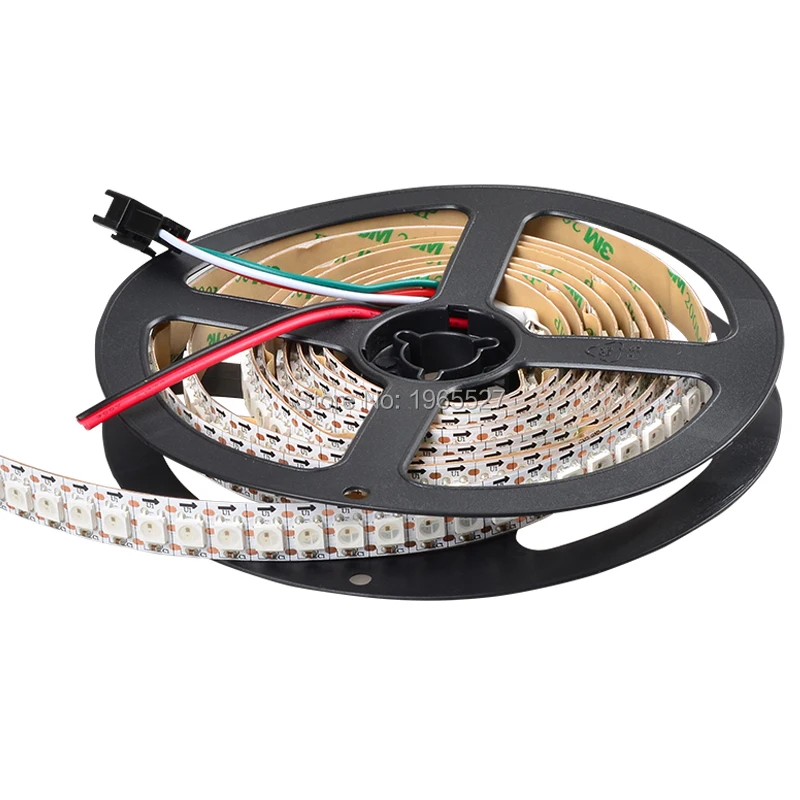 Светодиодная Пиксельная ленсветильник 2M 144LED s/m DC5V SK2812 цифровая 5050 SMD RGB Гибкая