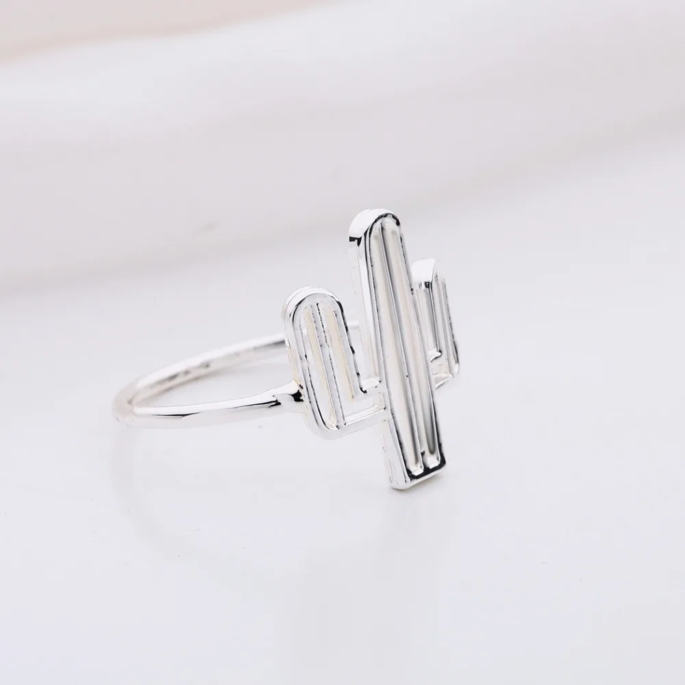 Женское Винтажное кольцо с кактусами Kinitial геометрическое Кольцо С КАКТУСОМ на