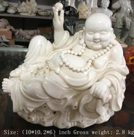 exquisite chinese dehua white porcelain laughing buddha statue