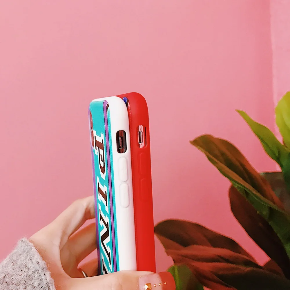 Netarlier Мода конфеты чехол для iPhone X в полоску черные буквы &quotРозовый&quot 3D выбивает