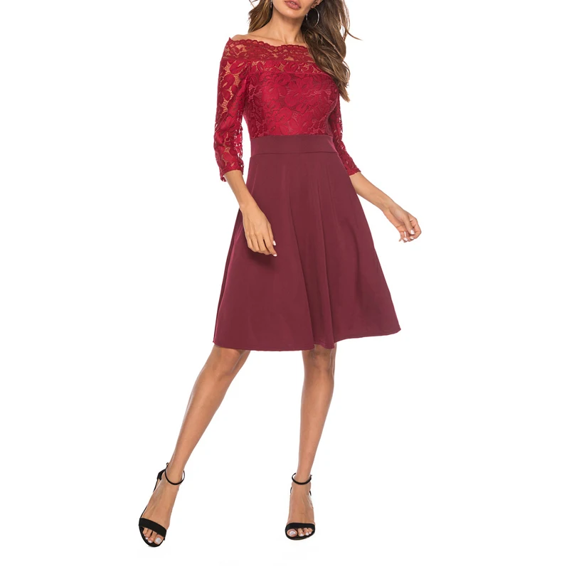 Женская одежда модное сексуальное тонкое с вырезом лодочкой длинным рукавом