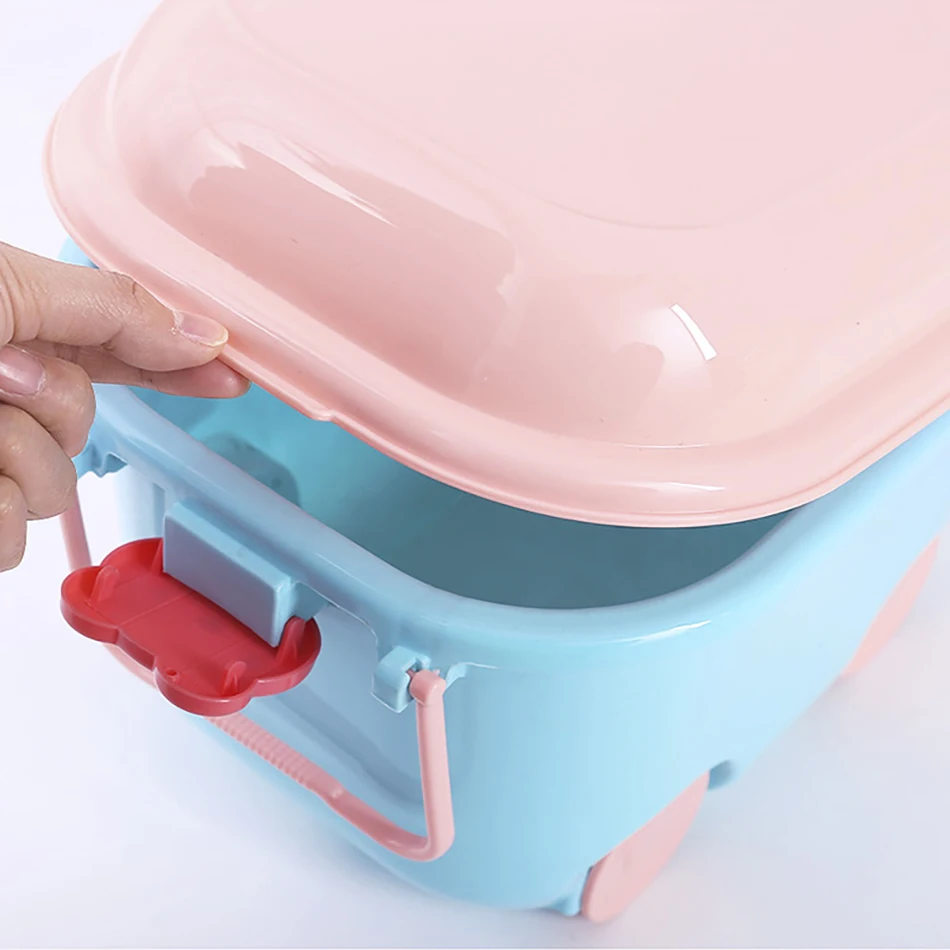 Детская коробка для хранения игрушек пластиковый 8л мультяшный ящик шкив детские