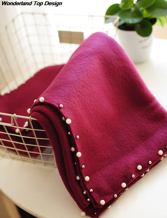 Женщины Кашемир Шарфы и Шали Inverno Для Дам с Перл Теплая Мягкая Зима Новый Стиль