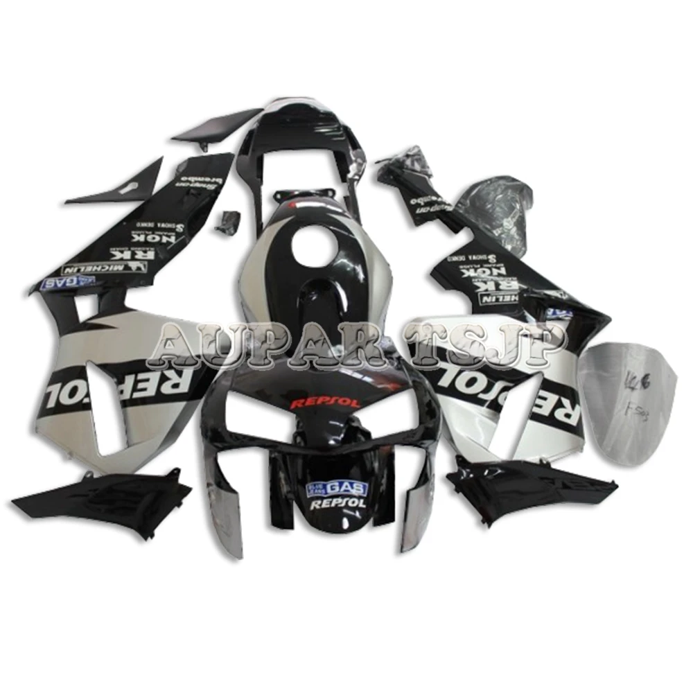 

Sportfairings Repsol Orange Silver Black Complete Cowling For Honda 2003 2004 CBR600RR F5 03 04 ABS Injection Motorbike Bodywork