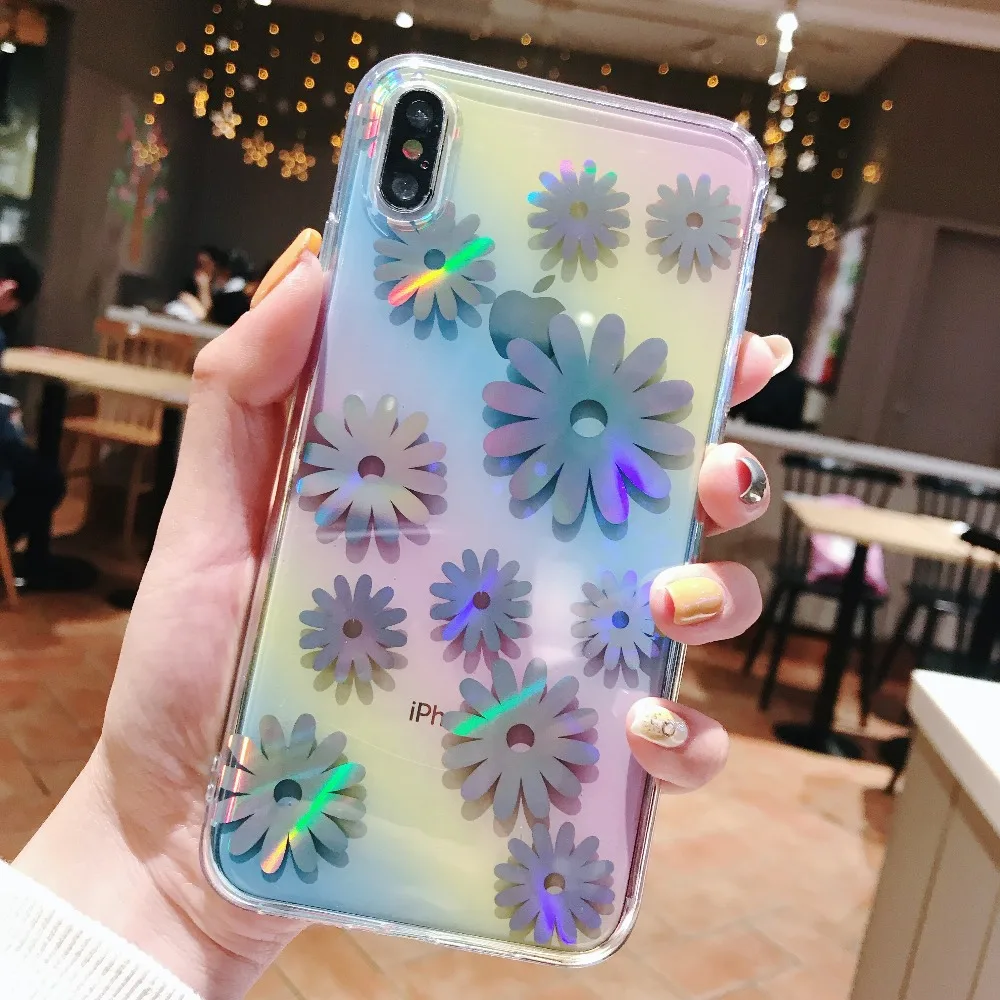 Блестящий цветной чехол для iPhone 6 7 8 6s Plus X XR XS Max из прозрачного ТПУ |