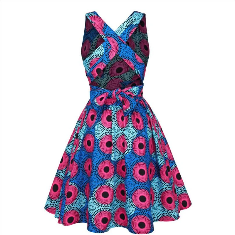 Sexy fashion african clothes for women 2019 wrap bandage dress strapless Pop style art backless halter 3 wear options | Тематическая