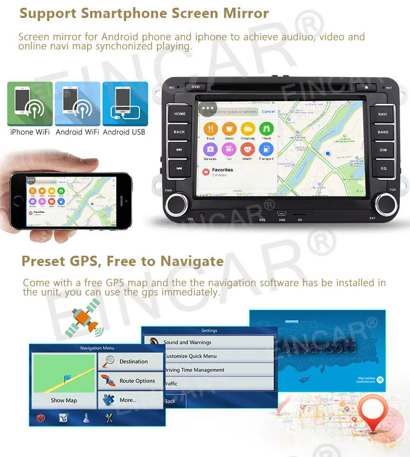 Android 6.0 4 ядра автомобильный DVD Радио стерео GPS Navi для VW Passat Golf Jetta|stereo gps|quad core carcar dvd
