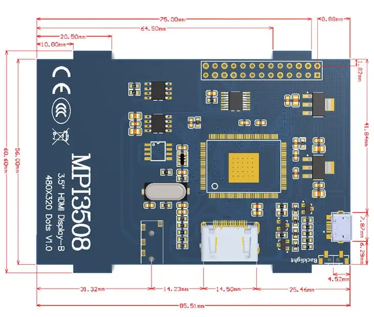 Raspberry Pi 3 5 дюймовый HDMI сенсорный ЖК-дисплей дюйма дисплей 60 fps 1920*1080 IPS экран для 2 - Фото №1