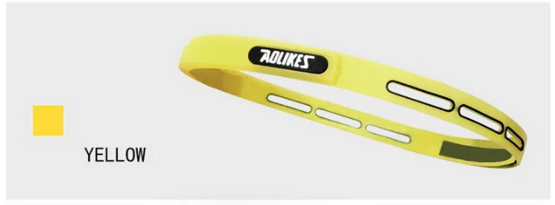 yellow 1 шт. силиконовые Фитнес повязка на голову Спорт повязка для Для мужчин Для женщин Баскетбол Бег лентой Разрабатывать голову пот группа лента для волос напульсник на голову - Цвет: yellow