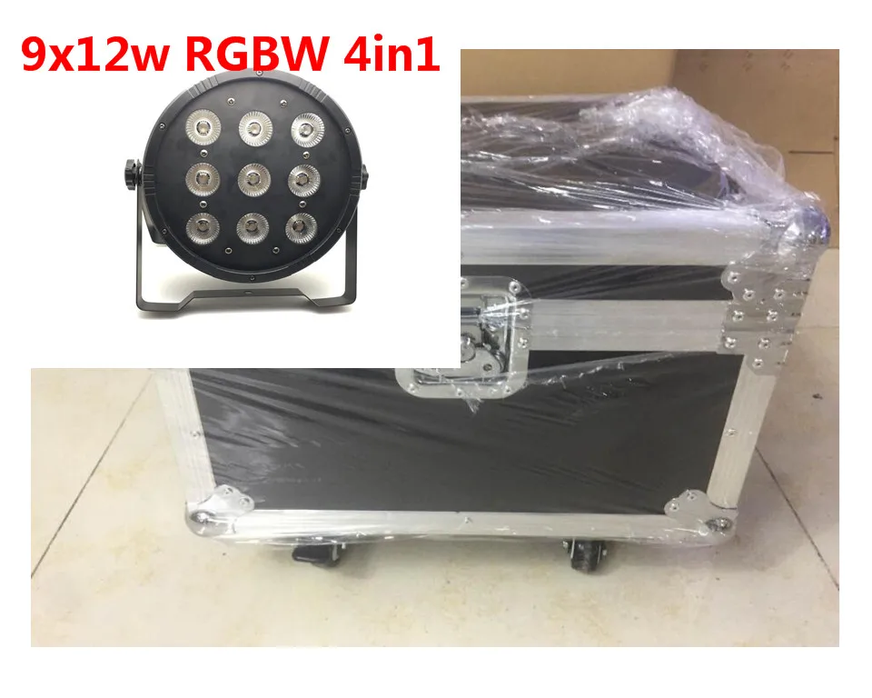 8 unids 9x12 Вт с фонариком диджейская дискотека светящаяся светодиодная rgbw этапа