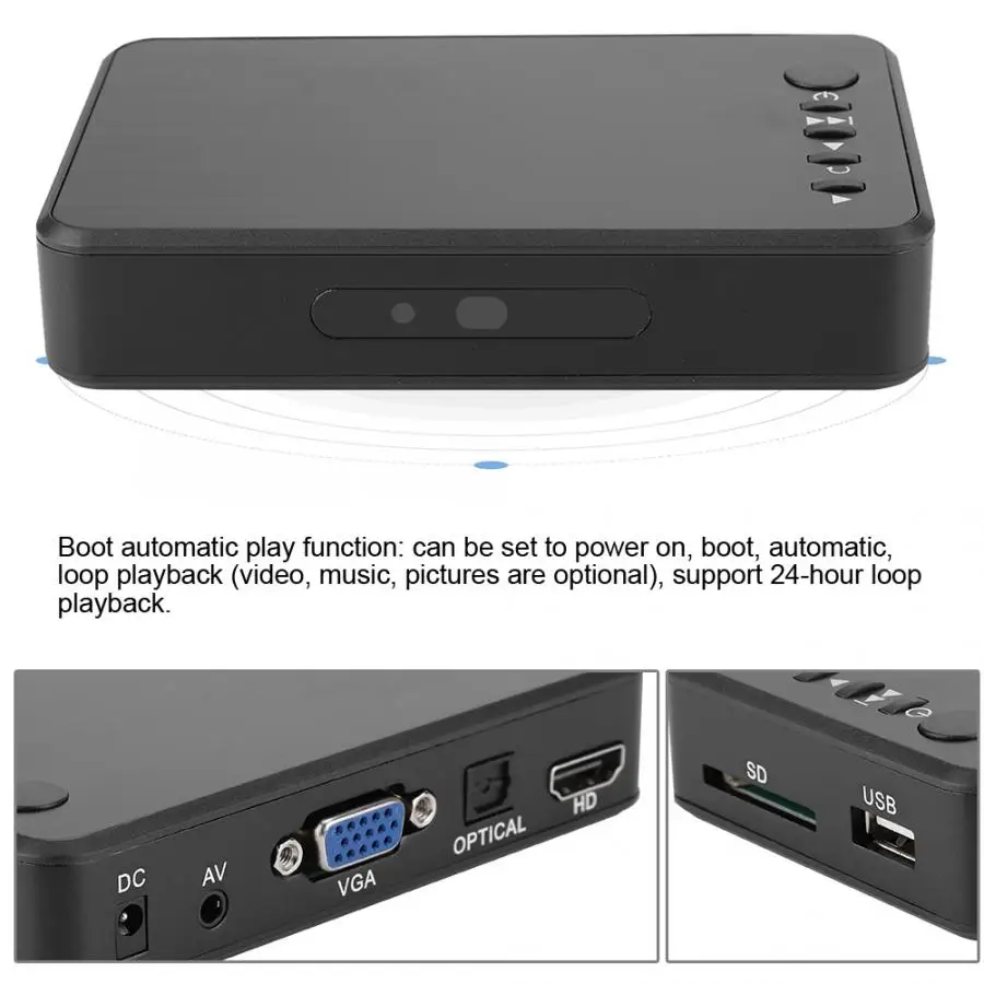 1080P 4K мини HDMI Мультимедиа Аудио Видео плеер для рекламы жесткий диск