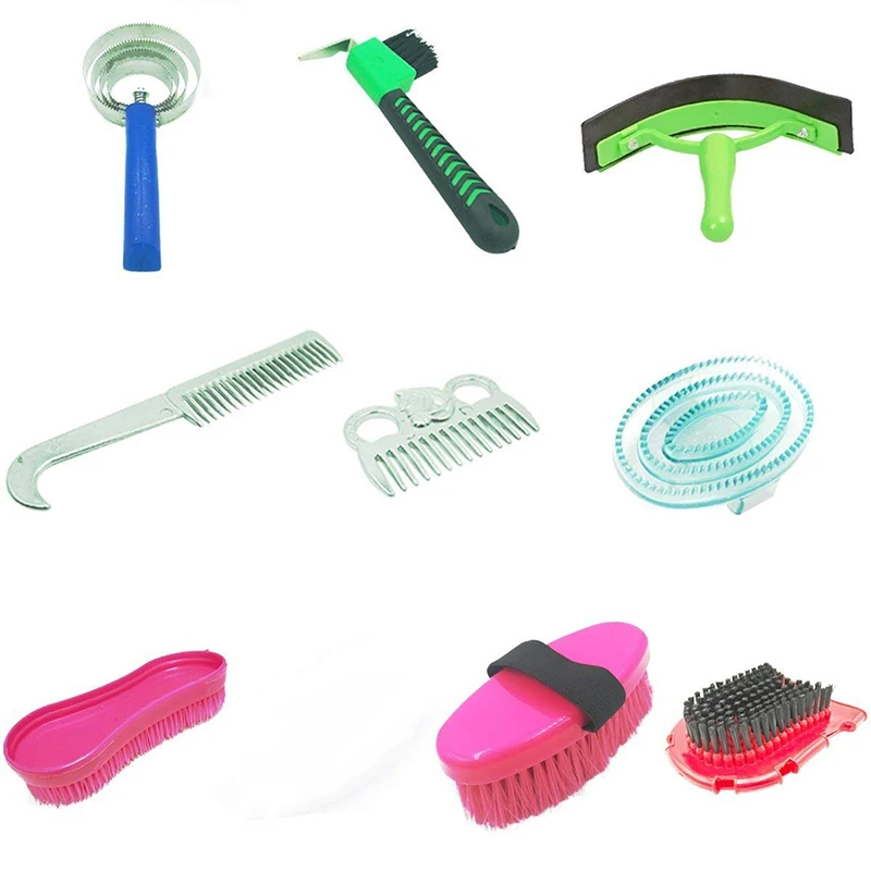 Набор для чистки лошадей 10 в 1 гребень конного скребка щетка очистки воды и копыта