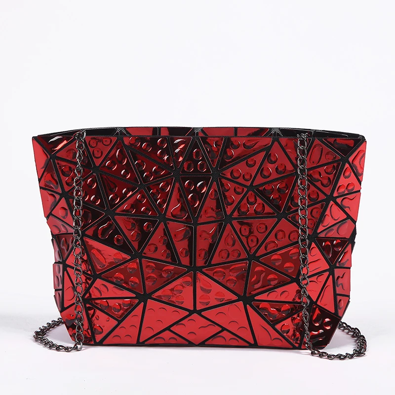 Модная женская сумка цепочка 2020 сумки в складку с лазером из искусственной кожи