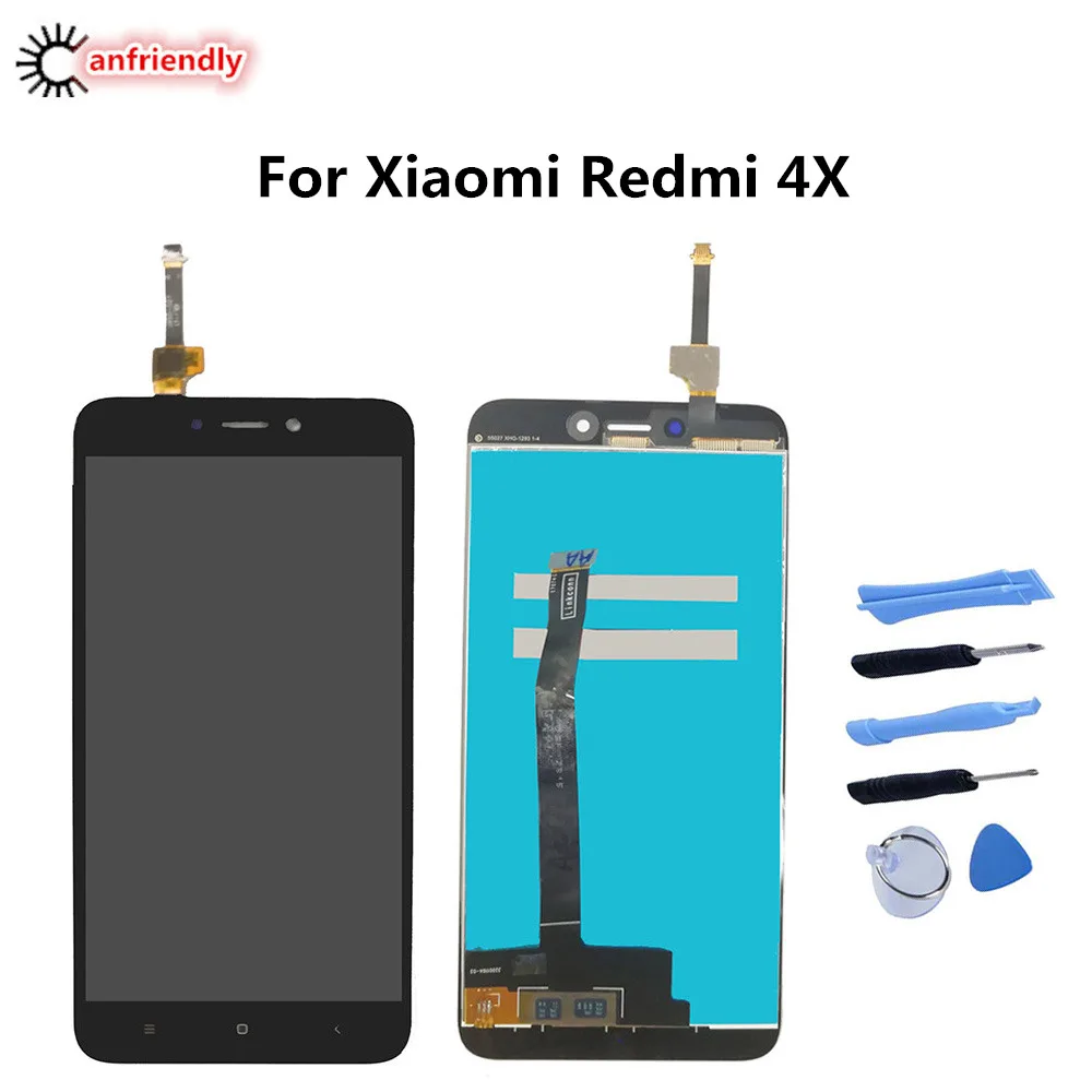 Pantalla LCD t&aacute;ctil para Xiaomi Redmi 4X, montaje de digitalizador de repuesto, reparaci&oacute;n de cristal-0