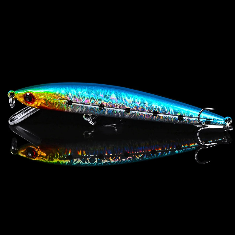 

VALHALLA 1 Pc Minnow Fishing Lures Fishing Tackle 11.2cm-4.41"/9.1g-0.32oz 5 color available With 6# BKB Hooks Bait Hot