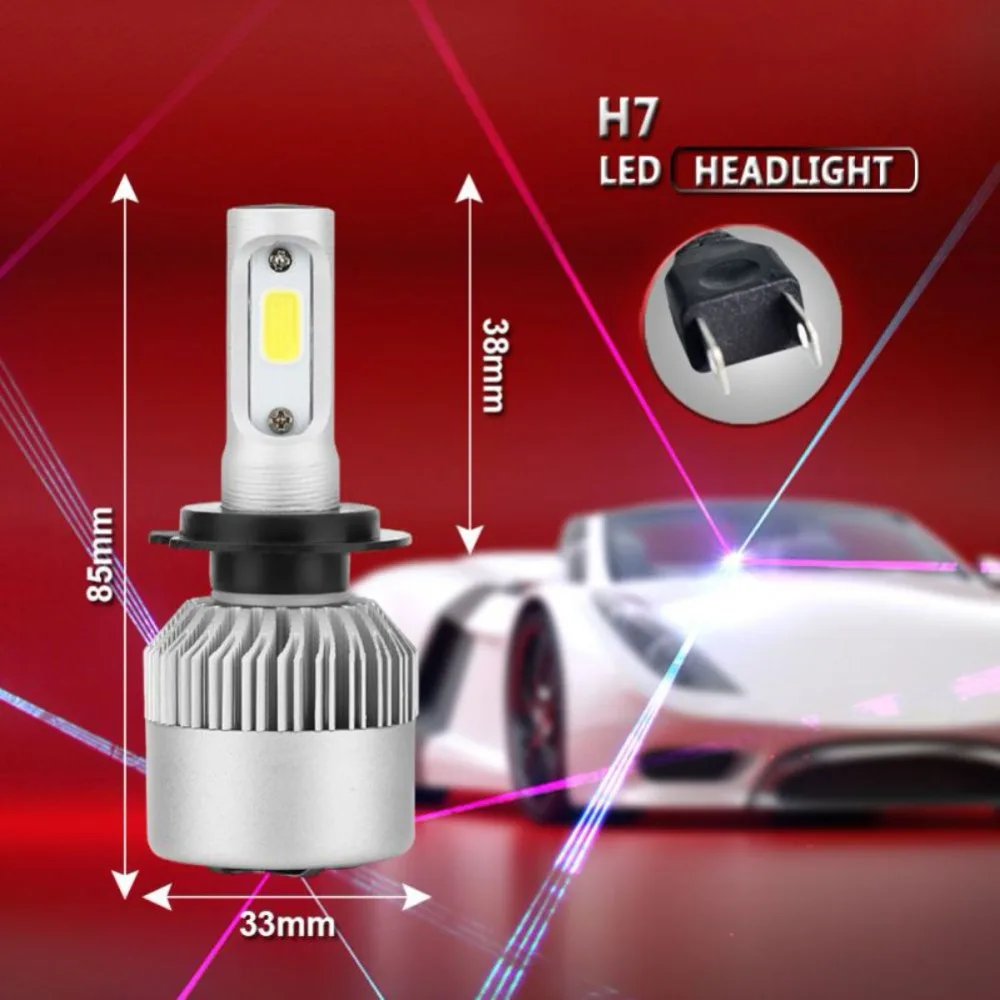 

Waterproof Led Car Headlight White Light Front Light Bulb Conversion Kit