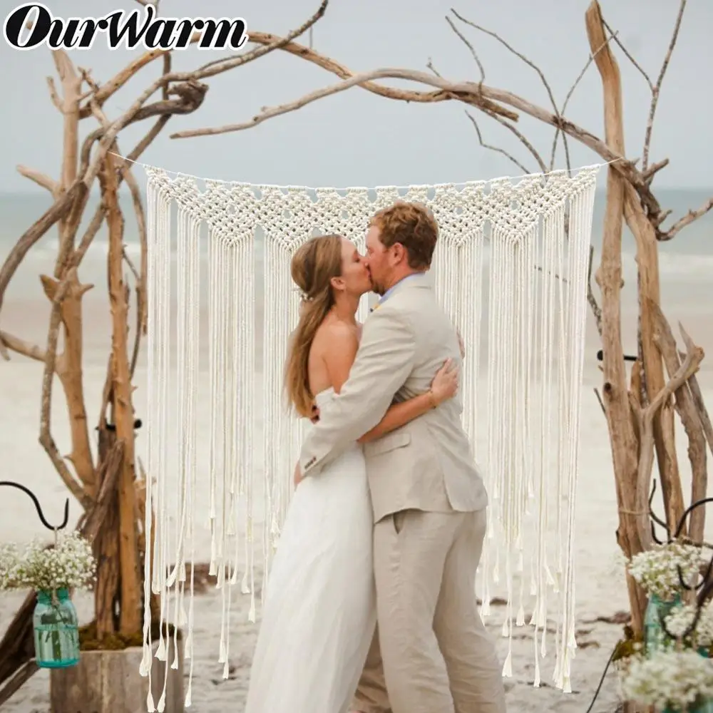 Свадебный фон для макраме OurWarm украшение в стиле бохо хлопковая веревка