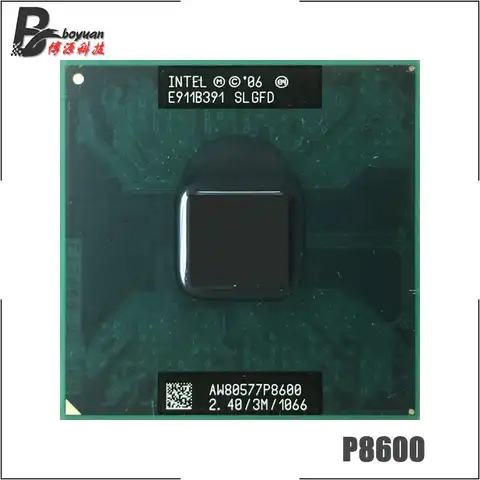 Процессор Intel Core 2 Duo P8600 SLB3S SLGA4 SLGFD, двухъядерный процессор 2,4 ГГц с двумя потоками, 3M 25W Socket P