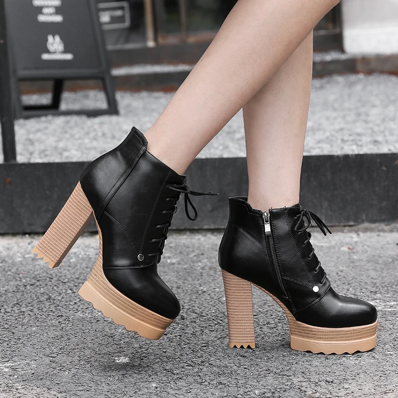 ASILETO/мотоциклетные женские ботильоны на платформе Обувь в стиле панк высоком