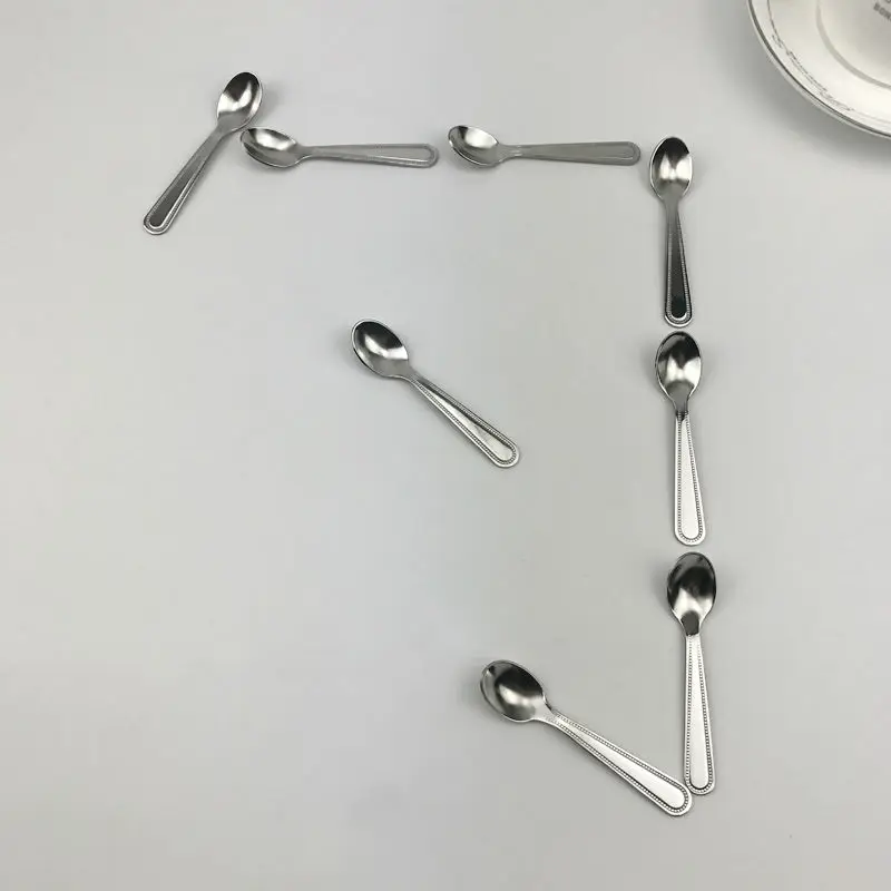 Серебряная чайная ложка 304 мерная из нержавеющей стали специальная мини посуда