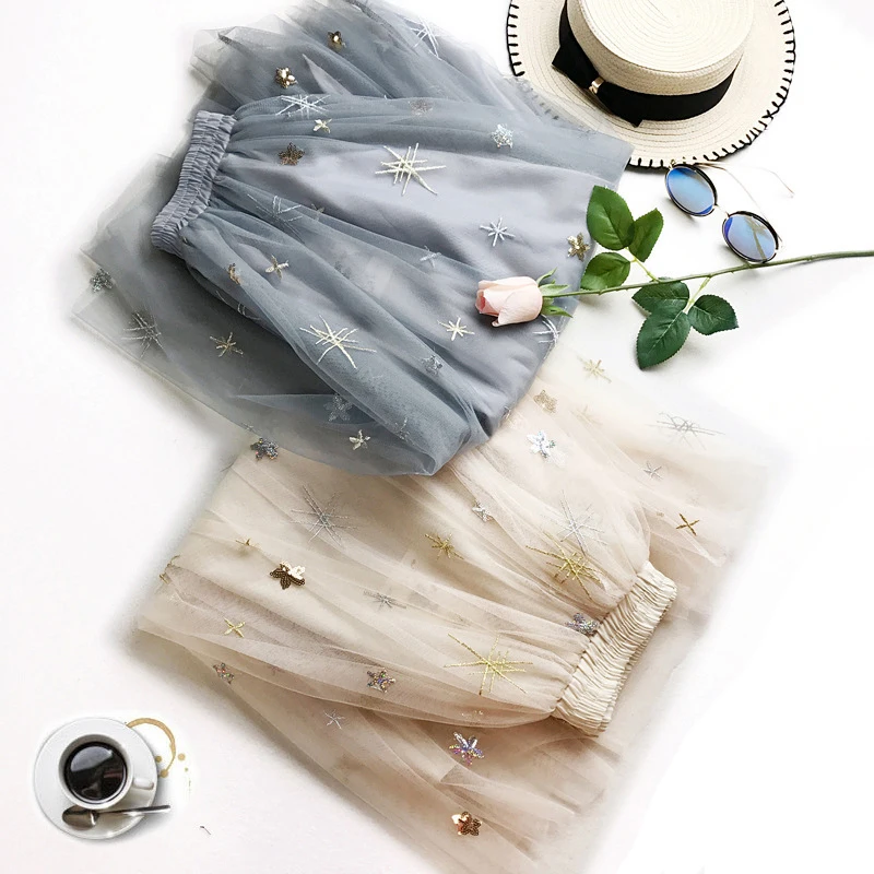 2019 Звездные Бронзовые женские длинные юбки Boho летние пляжные модные богемные с