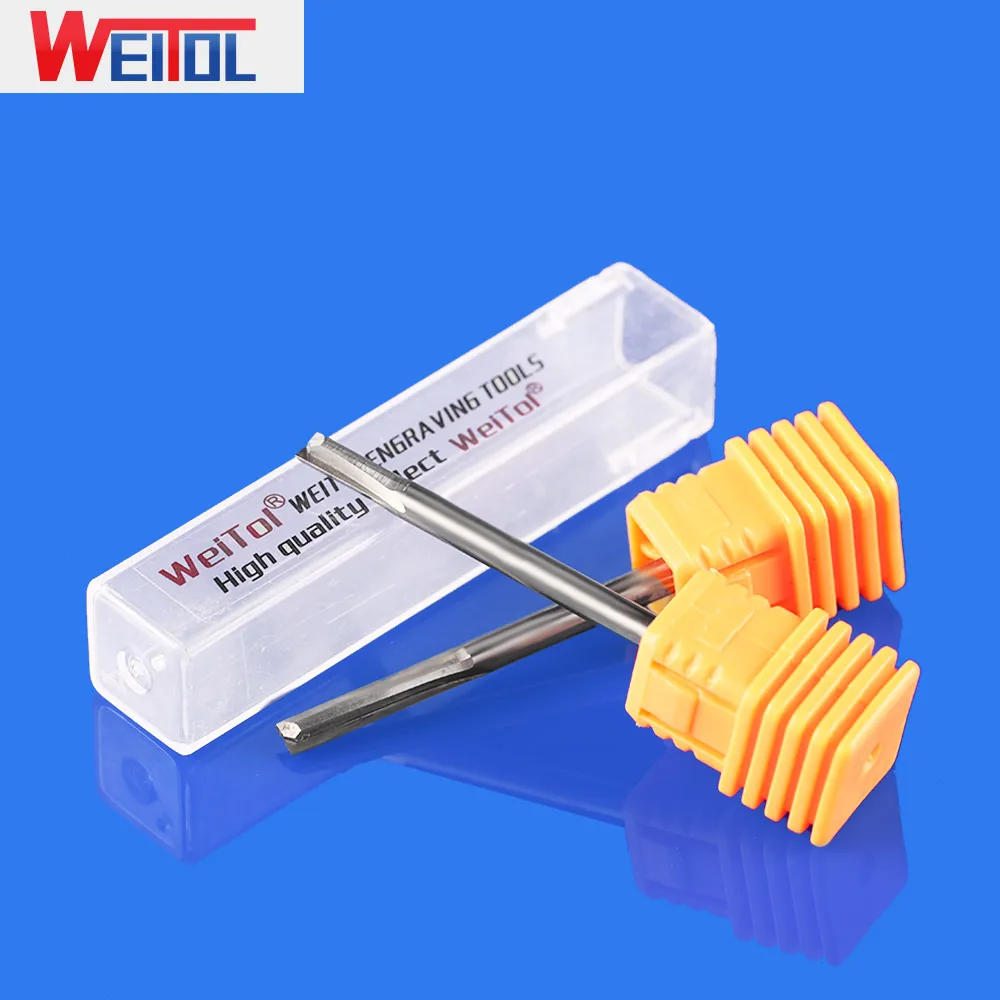 Концевая фреза WeiTol 5A с двумя канавками и хвостовиком 1/8 дюйма инструменты для
