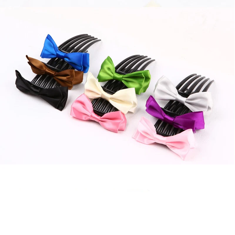 Тканевые гребни с бантом для женщин и девочек держатель волос платье аксессуары