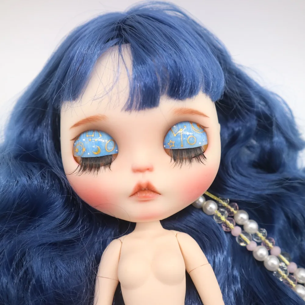 Кастомизация кукла Обнаженная blyth кукла милая кукла голубые волосы 201904