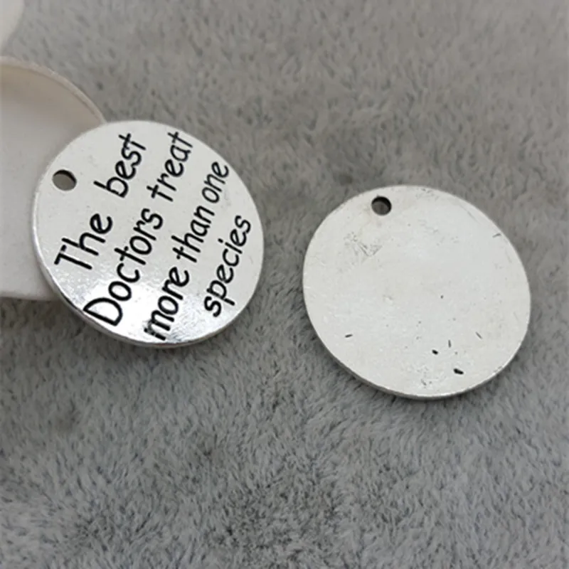 Высококачественные круглые дисковые Подвески M0465 20 шт./лот диаметр 23 мм античные