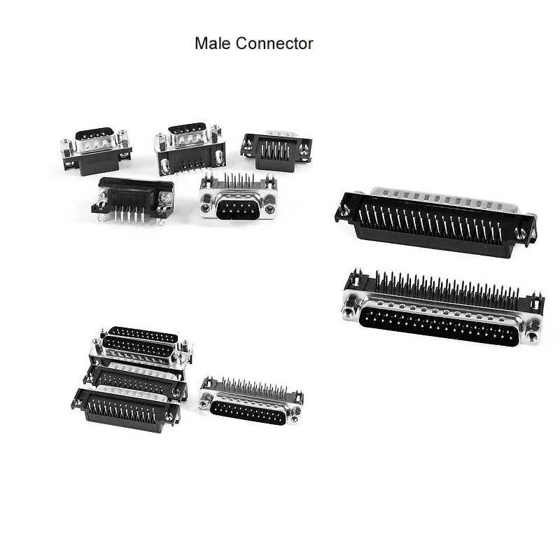 5 шт. DR9 DR15 DR25 DR37 9/15/25/37 Pin 90 градусов гнездовой разъем D sub PCB монтажный DB9 DB15 DB25 DB37|db9