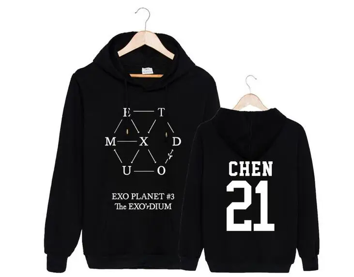 Эксо концерт эксо планета 3-й экзо'натрий член имя печати пуловер толстовки kpop