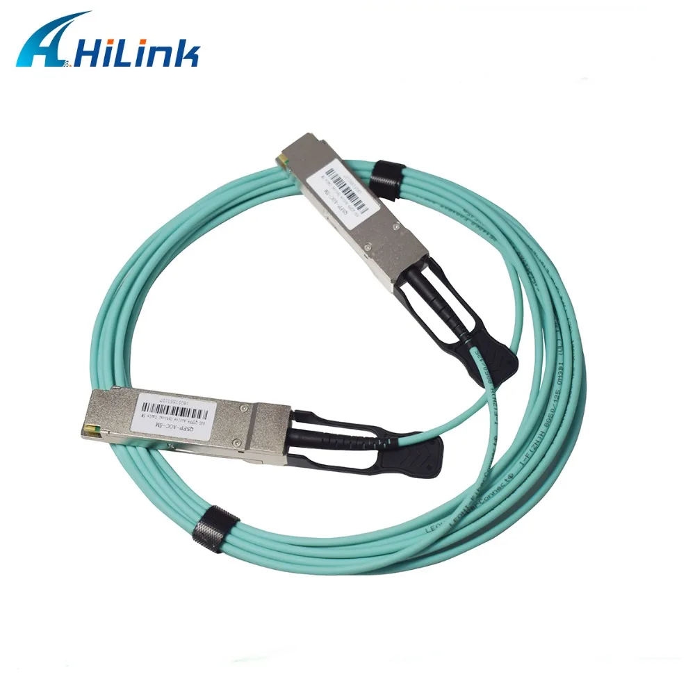 Бесплатная доставка: HiLinkTech 40G QSFP AOC активный оптический кабель OM3 5 м 1 3 7