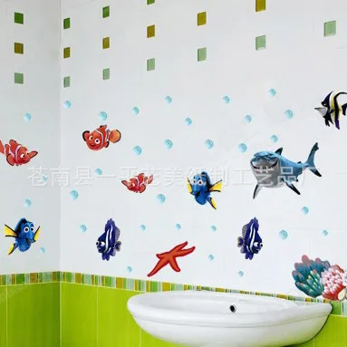 Finding Nemo оптовая продажа креативные Мультяшные настенные наклейки для ванной