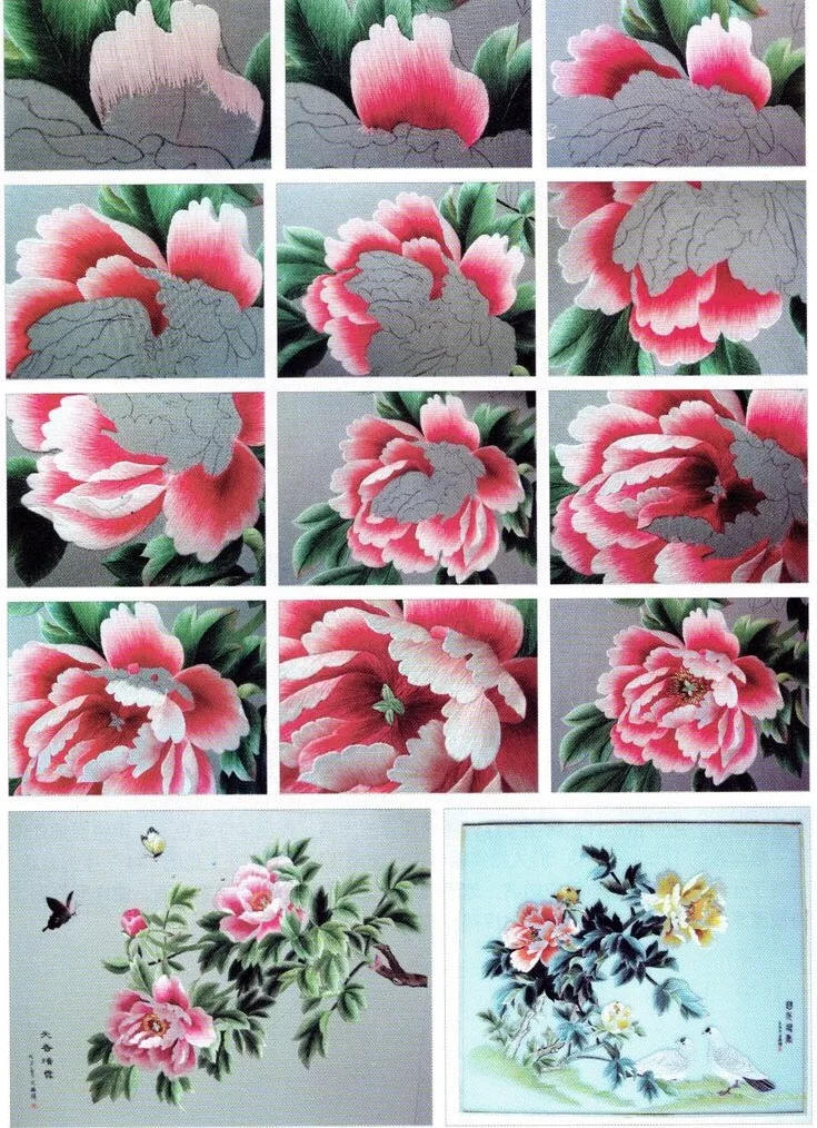 DIY шелк тутового шелкопряда Сучжоу наборы для вышивки напечатанные картины, комплекты для рукоделия белка KNBGS