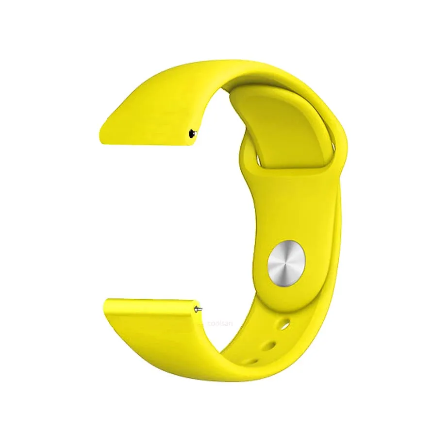 6 Yellow 22 мм 20 мм силиконовый ремешок для samsung Galaxy 46 мм 42 мм gear S3 S2 классический спортивный ремешок для Huami Amazfit Bip huawei Watch 2 GT - Цвет ремешка: 6 Yellow
